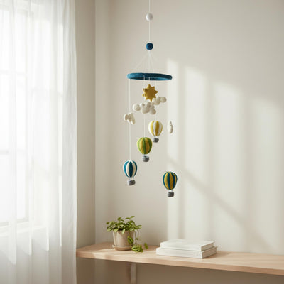 Hot Air Balloon Nursery Mobile, Blue