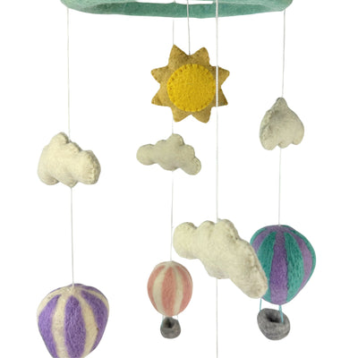 Hot Air Balloon Nursery Mobile, Lavendar