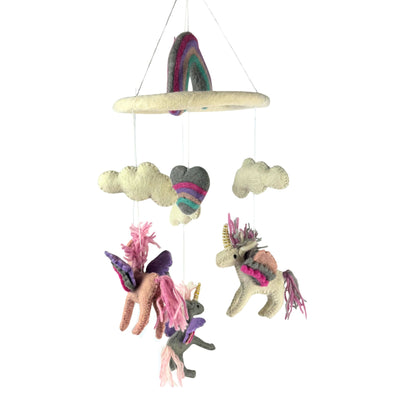 Rainbow Unicorn Nursery Mobile