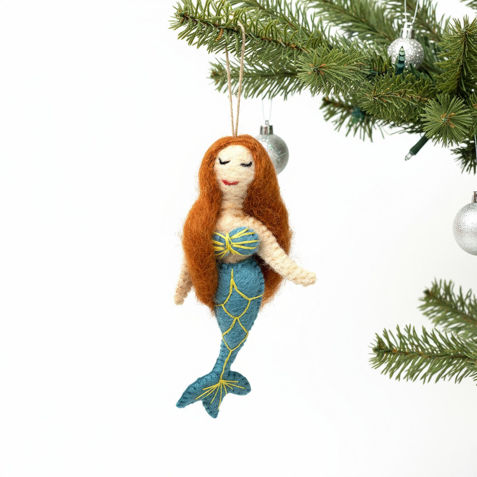 Mermaid Felt Christmas Ornament