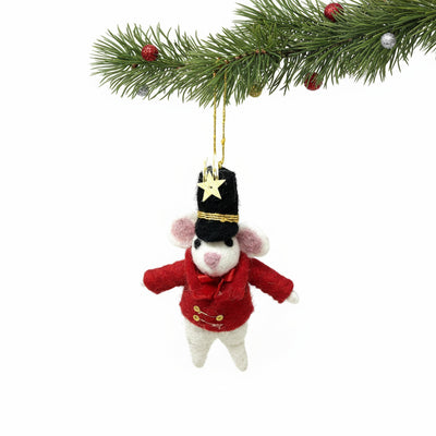 Showman Mouse Felt  Christmas Ornament
