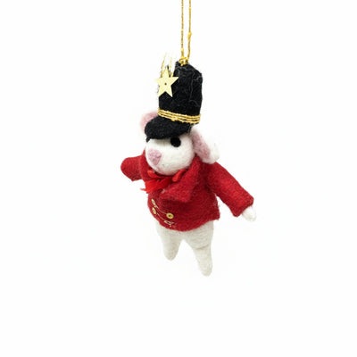 Showman Mouse Felt  Christmas Ornament