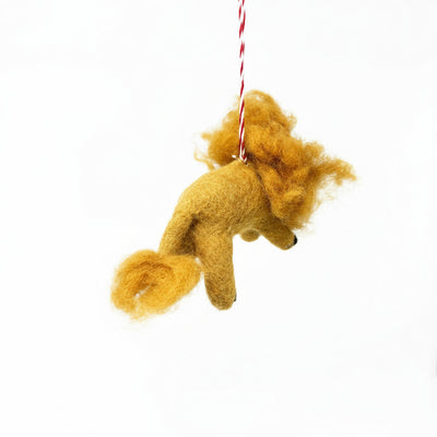 Lion Felt Christmas Ornament