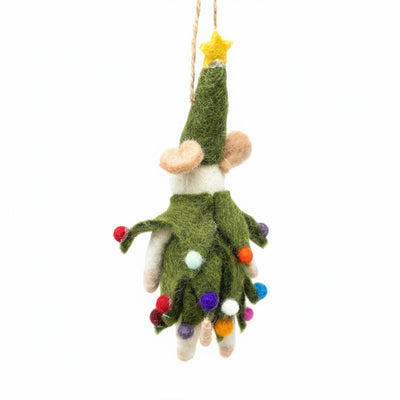 Christmas Spirit Mouse Felt Christmas Ornament