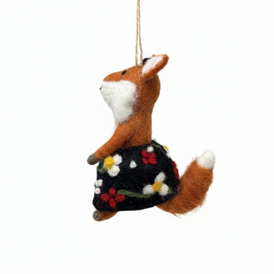 Foxy Frau Felt Christmas Ornament