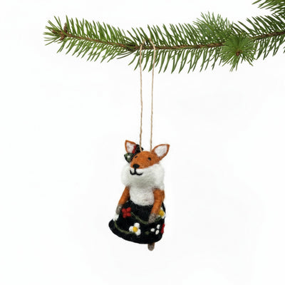 Foxy Frau Felt Christmas Ornament