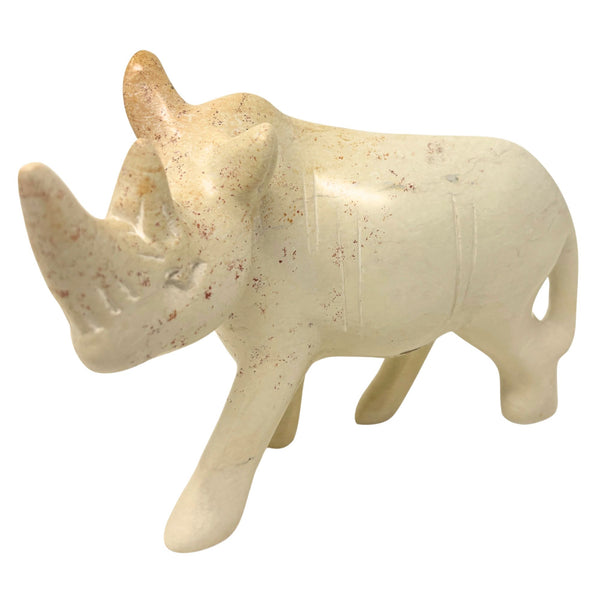 Soapstone Rhinoceros Natural Stone Sculpture - Gifts With Humanity