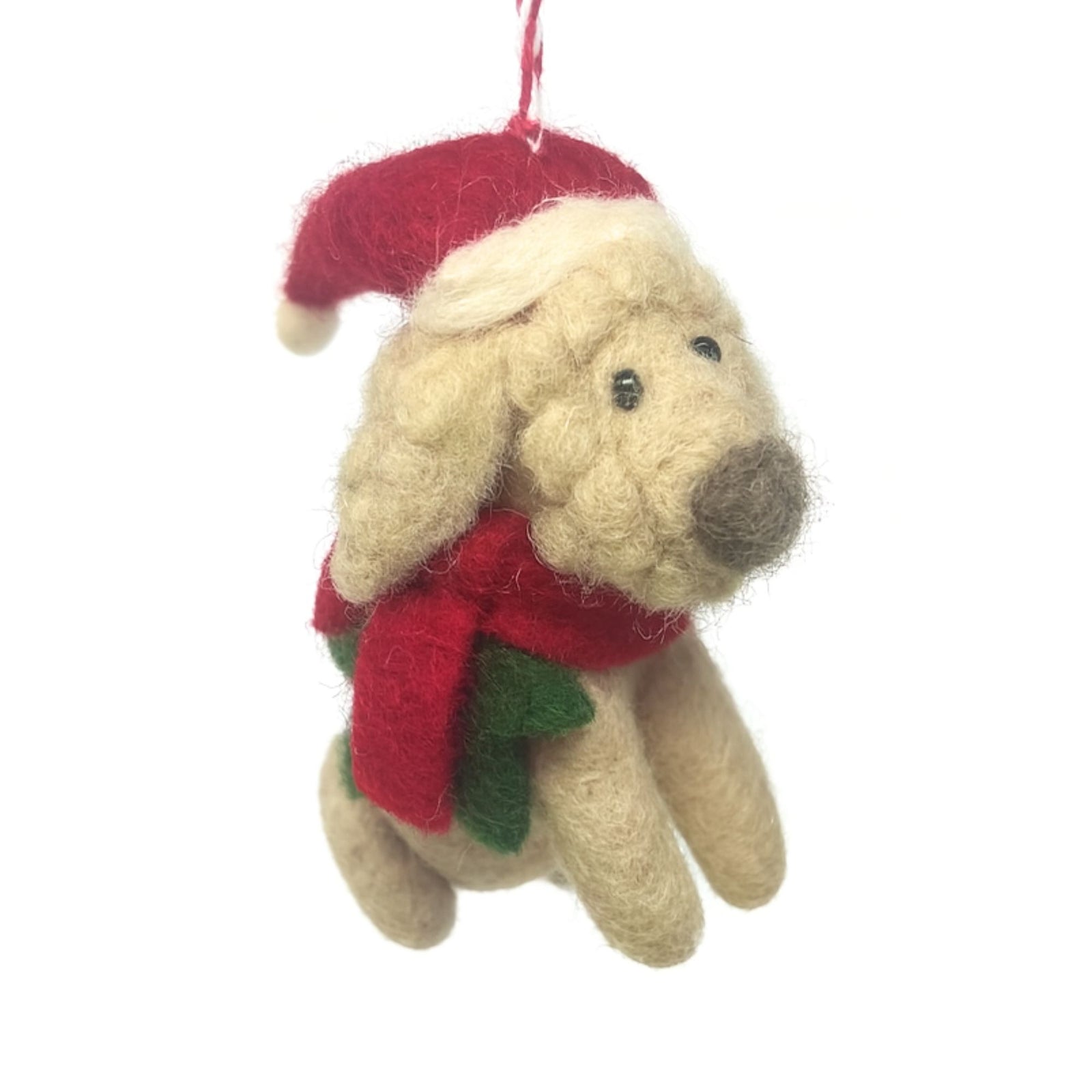 Labradoodle Felt Christmas Ornament