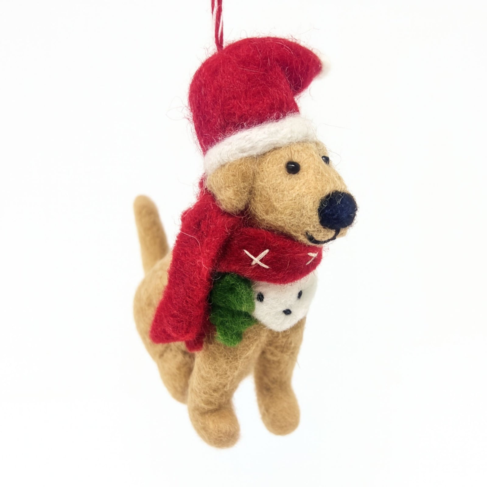 Golden Lab Felt Christmas Ornament