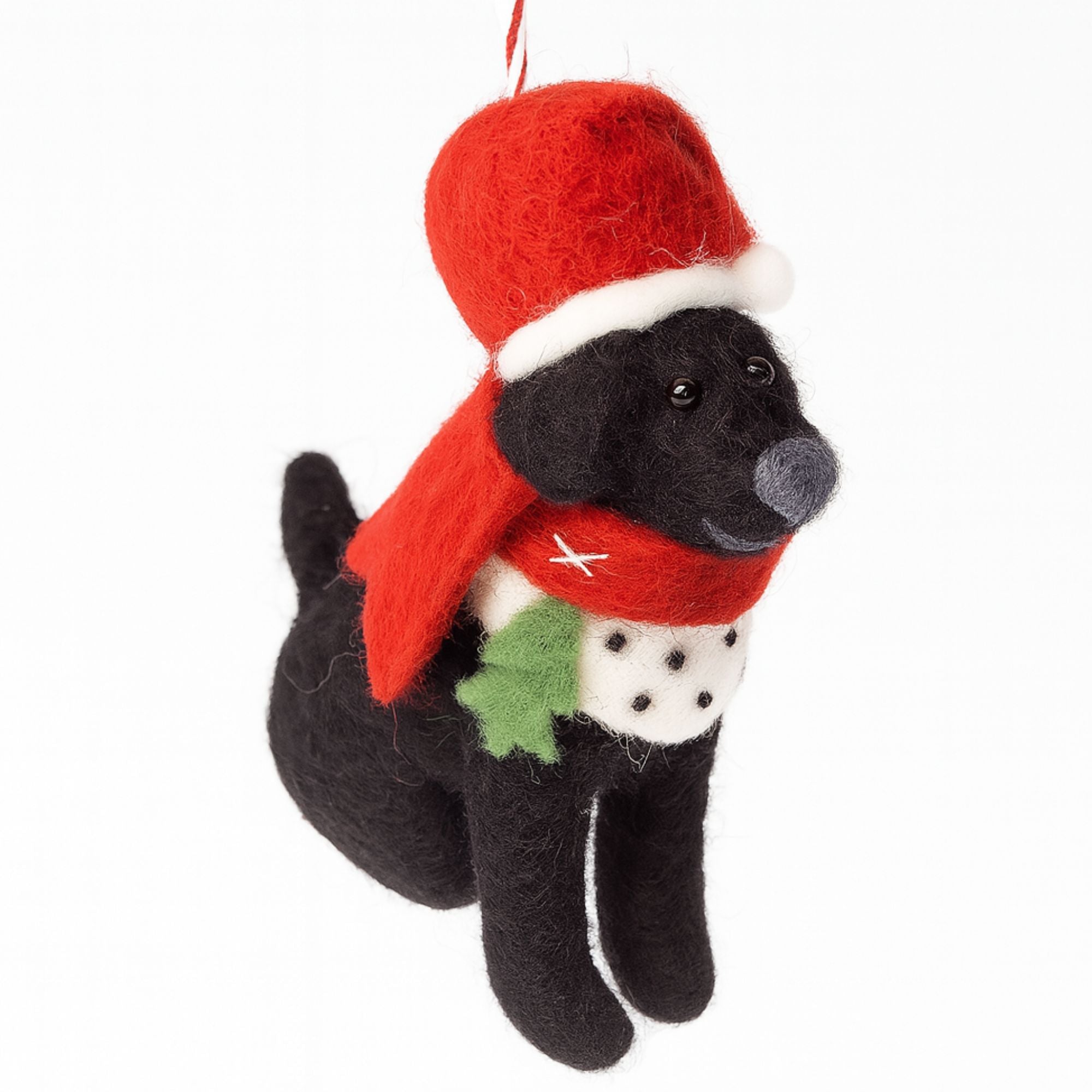 Black Lab Felt Christmas Ornament