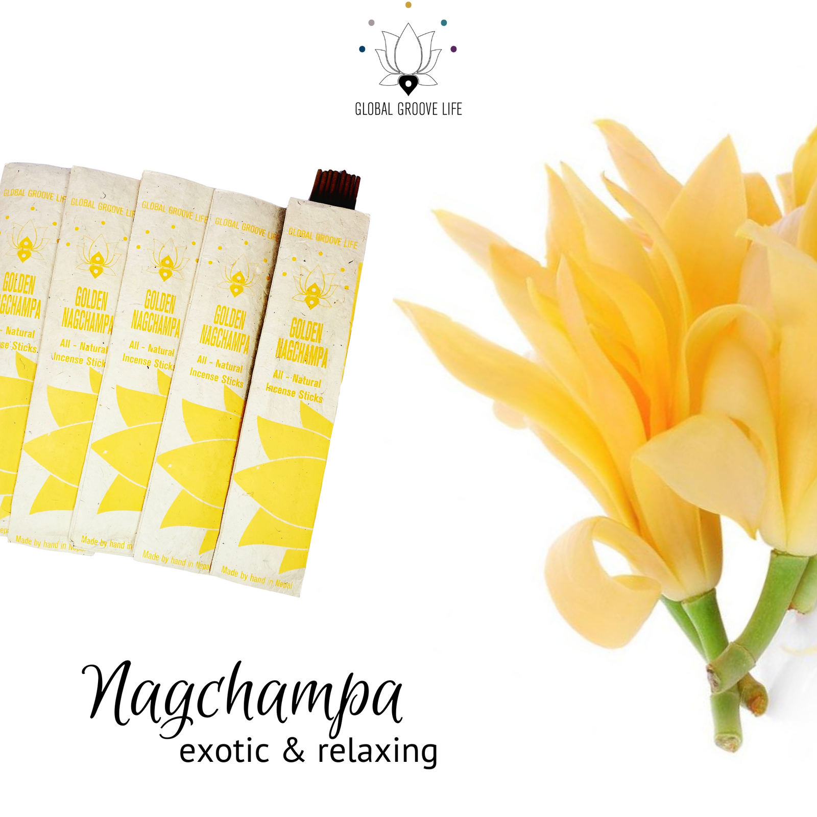 Nag Champa Incense Natural Aromatic Incense Sticks – 150 Count (10 Packs of 15)