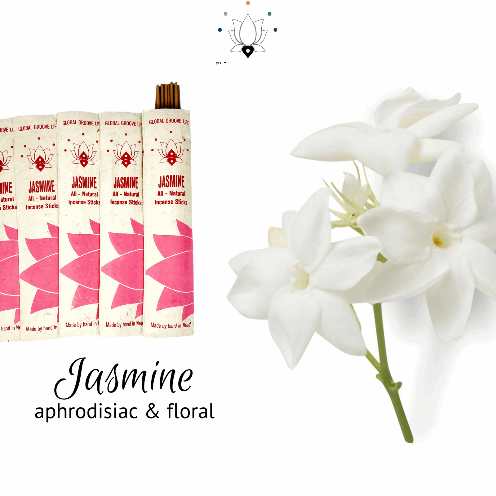 Jasmine Incense Natural Aromatic Incense Sticks – 150 Count (10 Packs of 15)