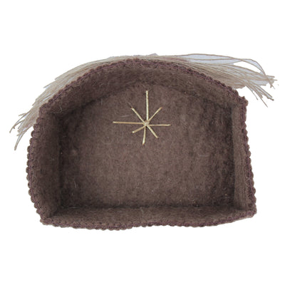 Handcrafted Felt Nativity Set with Barn from Nepal