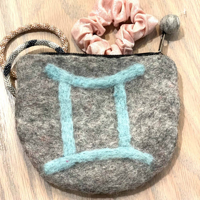 Zodiac Felt Pouch, GEMINI