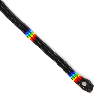 Maasai Bead Unisex Leather Wrap Bracelet, Set of 4