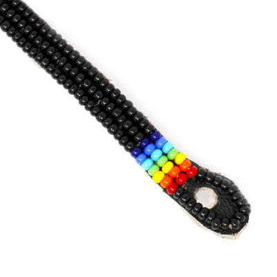 Maasai Bead Unisex Leather Wrap Bracelet, Set of 4