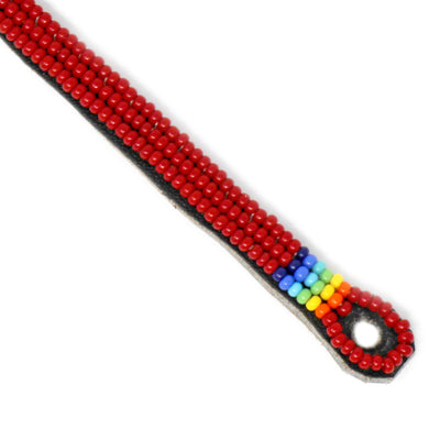 Maasai Bead Unisex Leather Wrap Bracelet, Set of 4