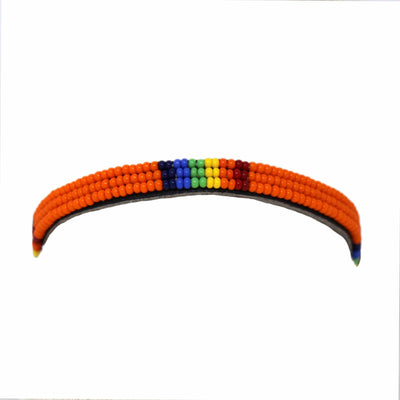 Maasai Bead Unisex Leather Wrap Bracelet, Set of 4