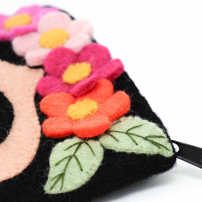 Frida Felt Zipper Zipper Pouch