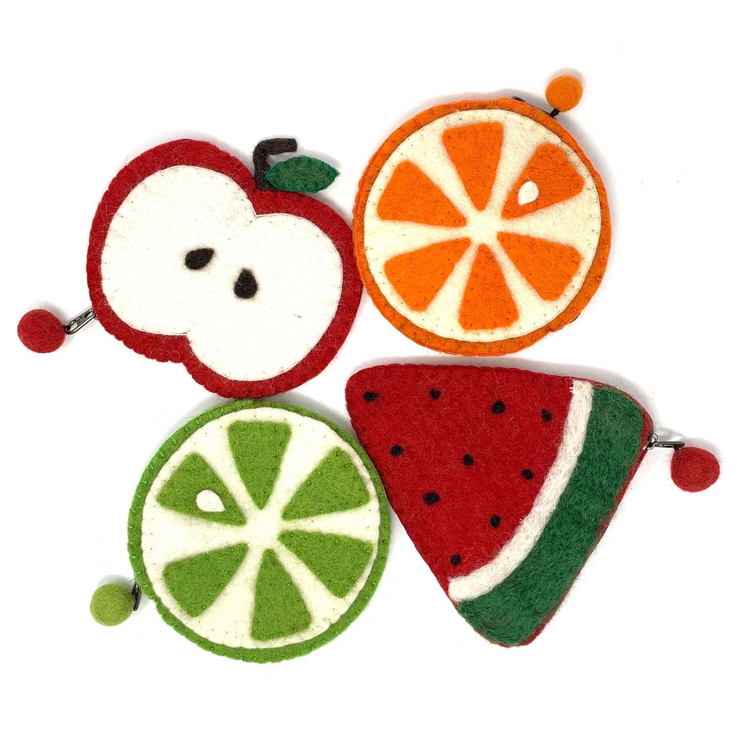 Felt Fruit Shaped Coin purses
