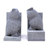 Handmade Mama & Baby Owl Book Ends, Carved Palewa Stone