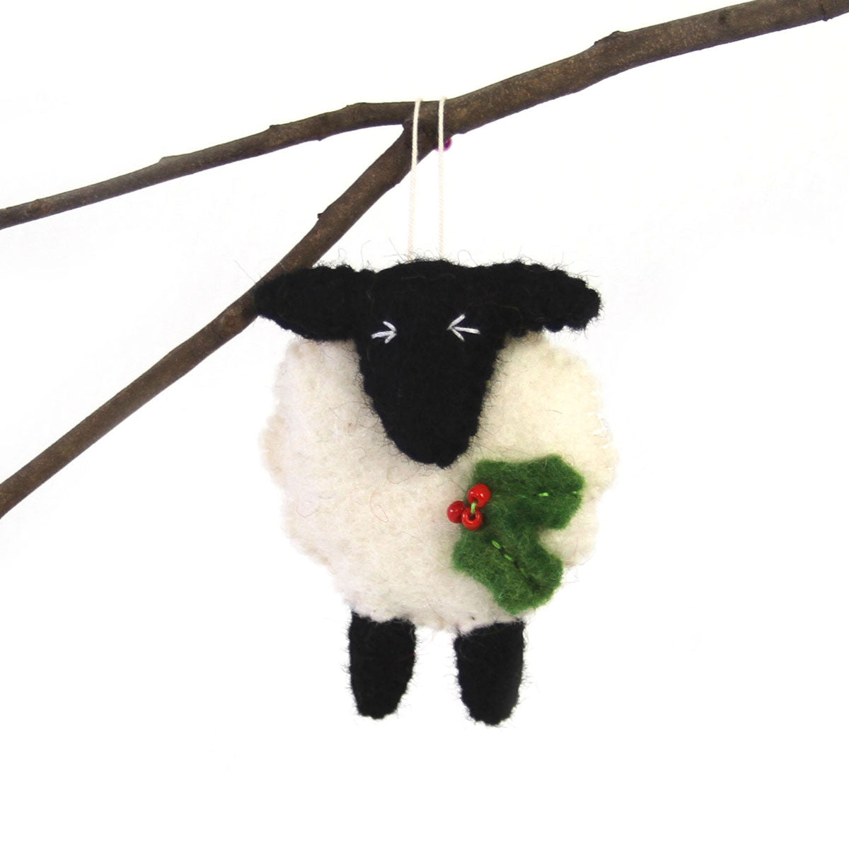 Hand Felted Christmas Ornament: Sheep