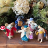 Handmade Felt Mouse Family Collectibles, Set of 5