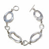 Alpaca Silver Mother-of-Pearl Ring Link Bracelet