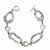 Alpaca Silver Mother-of-Pearl Ring Link Bracelet