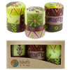 Unscented Hand-Painted Votive Candles, Boxed Set of 3 (Kileo Design)