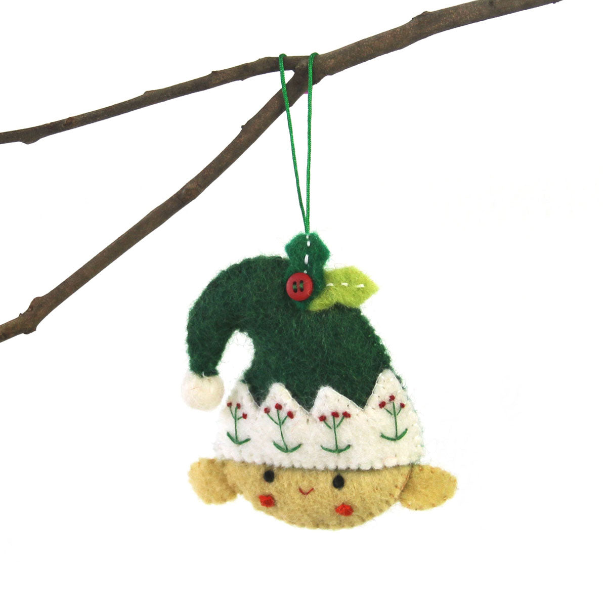 Hand Felted Christmas Ornament: Elf