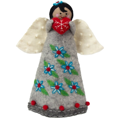 Handcrafted Felt Angel Tree Topper/Tabletop Décor, Turquoise