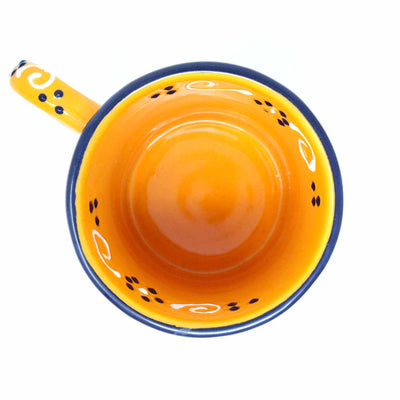Mexican Pottery Flared Coffee Mugs, Mango