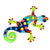 Recycled Oil Drum Painted Florida Design Gecko (Haiti)