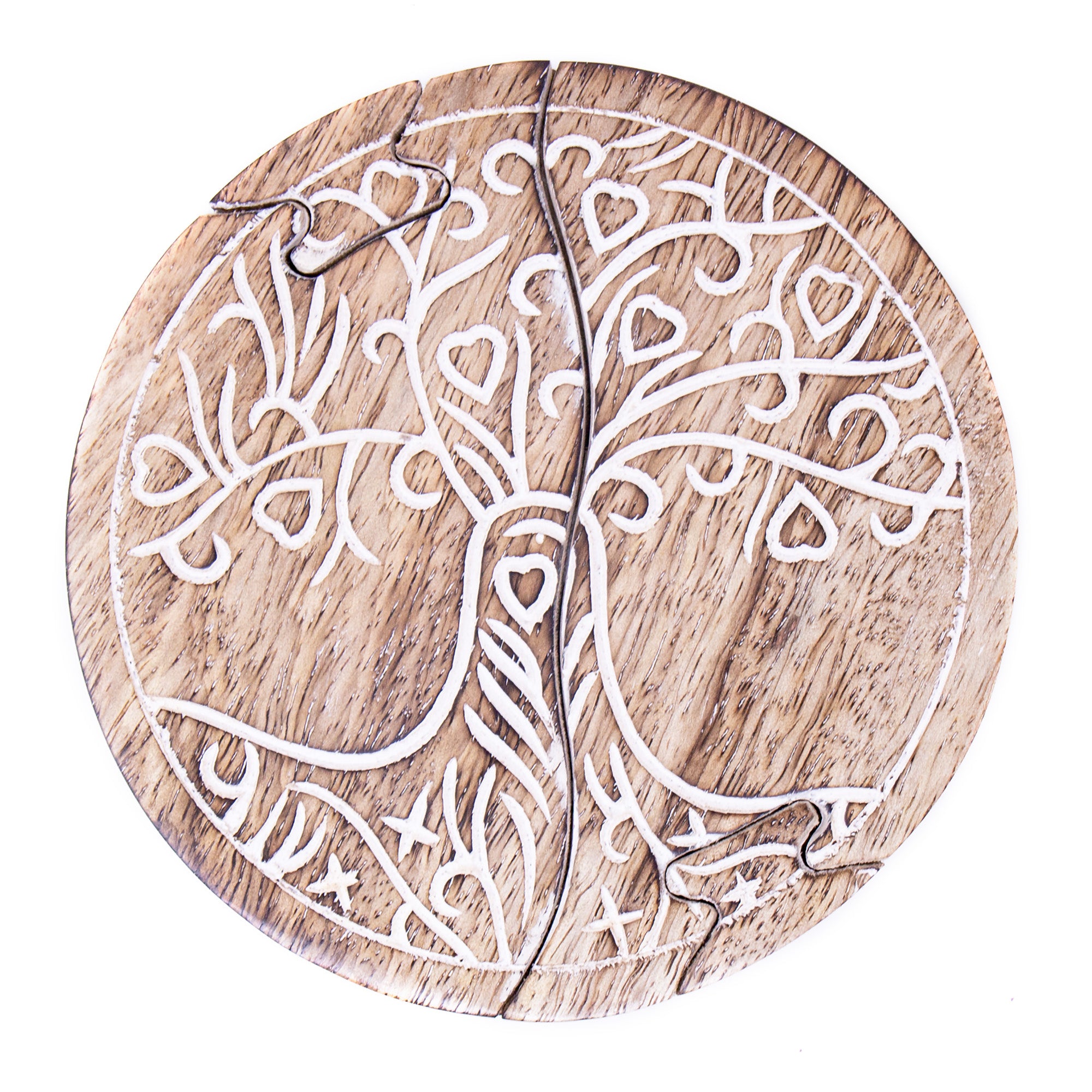 Handmade Tree of Life Mango Wood Puzzle Box