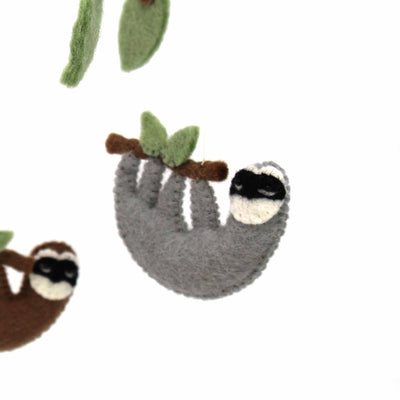 Sleepy Sloth Felt Nursery Mobile