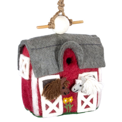 Wild Woolies Felt Birdhouse - Country Stable