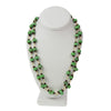 Handcrafted Clay Bead Long Necklace from Haitian Artisans, Green