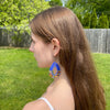 Maasai Bead Blue and Multicolor Teardrop Earrings