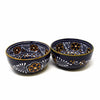 Encantada Handmade Pottery Bowls - Blue, Set of Two