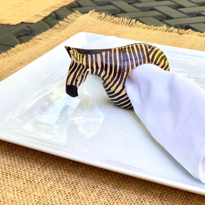 Mahogany Zebra Napkin Rings