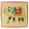 Upcycled Wall Tapestry with Elephant Applique - Colors will Vary