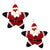 Set of STAR Santa Handmade Felt Ornaments