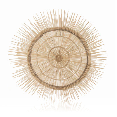 Large Palm Sun Circle, Natural 47 inch