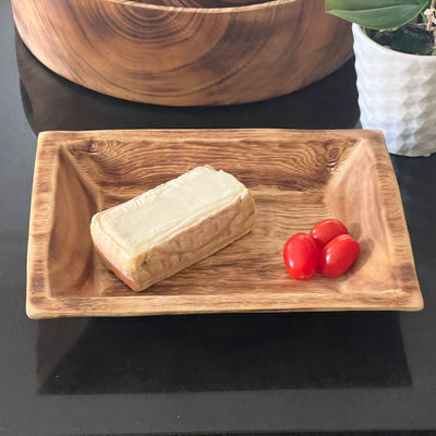 Hand Carved Jacaranda Wood Platter from Kenya