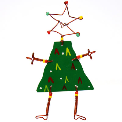 Dancing Girl Christmas Tree Pin with Linen Gift Bag - The Takataka Collection