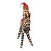 Banana Fiber Santa Riding Zebra Small Tabletop Decor