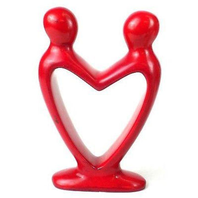 Soapstone Lovers Heart Red - 8 Inch