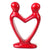 Soapstone Lovers Heart Red - 8 Inch