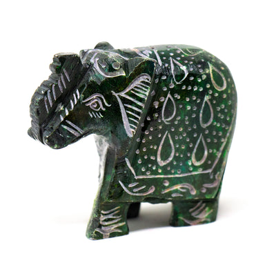 Handmade Elephant Soapstone Incense Holder with Om Stick Incense